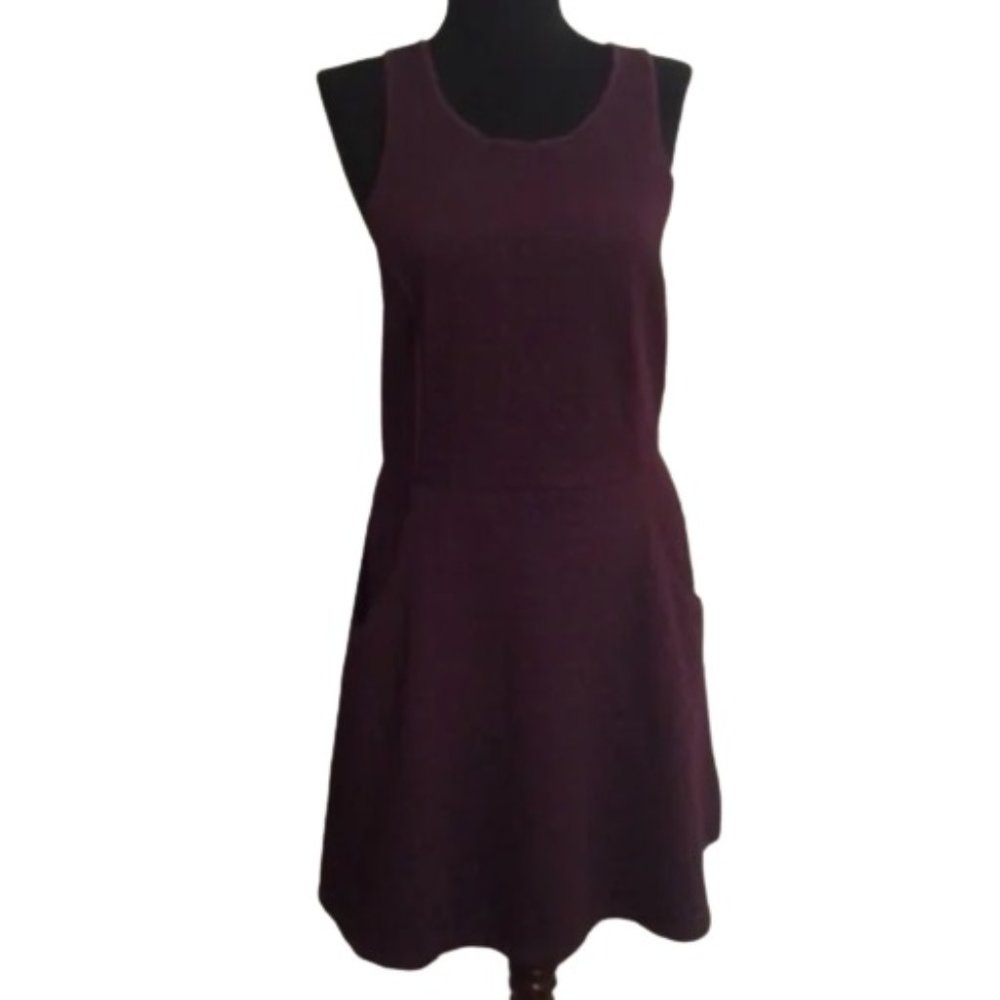Silence & Noise L Skater dress New Popover Purple Fit & Flare Textured Pockets